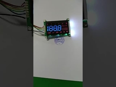 Segmen Biru Modul LCD VA Hitam 5V LCD Tampilan Lampu Belakang Putih Dengan PCB