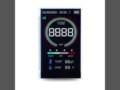 VA Type 5V LCD Screen Hitam 4 Digit Seven Segment Display 37PIN Untuk Detektor CO2