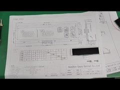 4.5V 9PIN VA LCD Display Grafis Putih Panel Hitam Strip Panjang