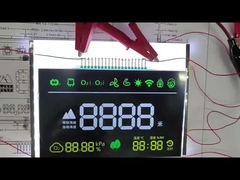 Tampilan LCD VA Kontras Tinggi Layar Hitam Negatif Segmen Putih 3.6V 40PIN