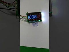 Segmen Biru Modul LCD VA Hitam 5V LCD Tampilan Lampu Belakang Putih Dengan PCB