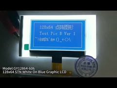 2.15 inci 128x64 Graphic LCD Screen STN Putih Pada Biru 34PIN Soldering FPC