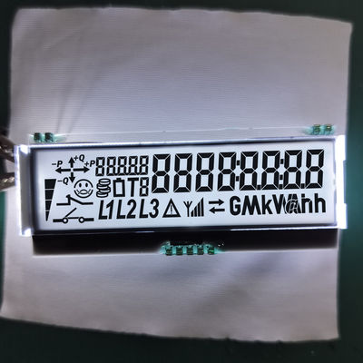 Harga yang bagus 3.3V Custom Segment LCD Display TN Transflektif Putih Lampu Belakang Untuk Meter Listrik on line