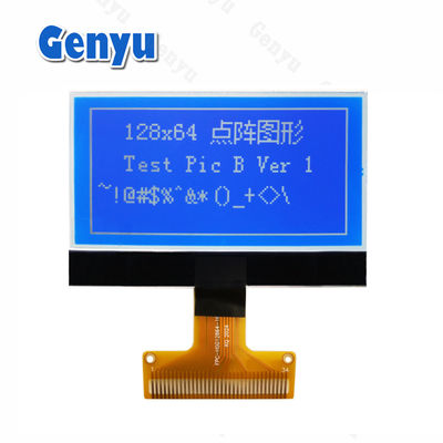 Harga yang bagus 2.15 inci 128x64 Graphic LCD Screen STN Putih Pada Biru 34PIN Soldering FPC on line