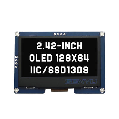 Harga yang bagus 2.42 Inch OLED Display Module LCM 4 PIN IIC I2C SSD1309 Driver 128x64 Dots in Genyu White/Blue/Yellow/Green on line