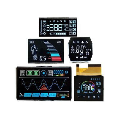 Harga yang bagus Custom LCD Display Module 8 Digit 7 Segment Display with Black Background LCD Size TN VA Black Monochrome LCD Screen on line