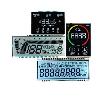 Harga yang bagus PIN Connector Customized Monochrome Lcd Screen Digital Speedometer Meter Lcd TN HTN FSTN Positive Segment Display on line