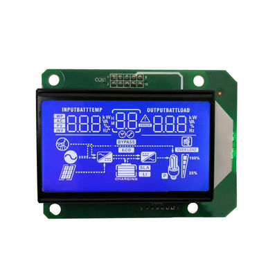 Harga yang bagus Control/Drive IC comptaible VA HTN Blue Green Backlight COB Segment LCD Module for Customized UPS Inverter Display Panel on line