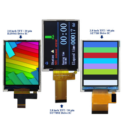 Harga yang bagus 2.8 Inch TFT IPS LCD Display Device Meter Screen FPC Solder or Connector for FPC Connection on line