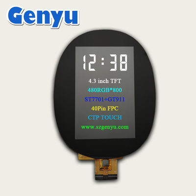4.3 Inch TFT Touch Screen LCD Capacitive Touch Screen 480x800 Titik 40pin RGB Interface