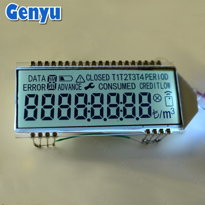 Harga yang bagus Lampu latar putih Custom LCD Screen HTN Segmented 28PIN Energy Meter LCD Display on line