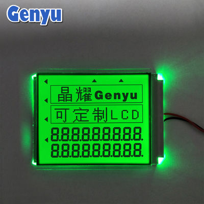 Harga yang bagus 8.0V Panel LCD Disesuaikan STN Hitam Digit Hijau Backlight Untuk Skala Elektronik on line