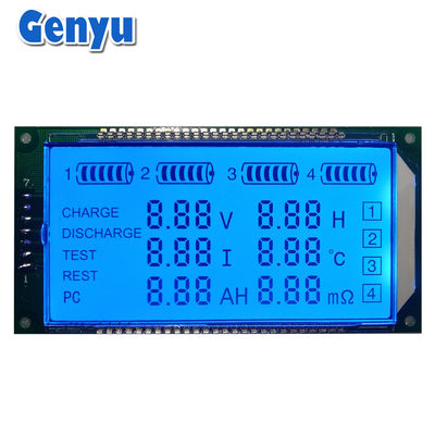 Harga yang bagus Custom LCD Segment Display Module HT1621 TN Positive Blue Backlight Untuk Pengecas on line