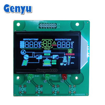 Harga yang bagus Segmen LCD VA Ikon Warna Latar Belakang Hitam Angka Putih untuk Inverter on line