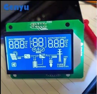 Harga yang bagus Display LCD Segmen Khusus HTN Biru Negatif Huruf Putih 12 O'Clock Viewing on line