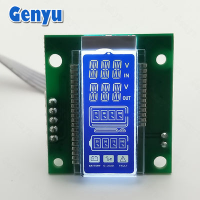 Harga yang bagus RoHS 14 Segment LCD Display HTN Latar Belakang Biru Lampu Belakang Putih SMT_HT1621 on line