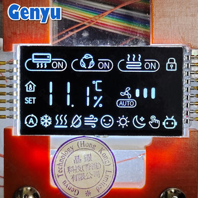Harga yang bagus 2.2 Inch VA LCD Display 7 Segmen Putih Digits PIN Connect Untuk Thermostat on line