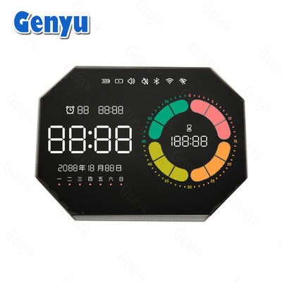 Harga yang bagus Custom Shape VA LCD Display Color Segmented LCD Display 4Digit Zebra Screen Untuk Jam on line
