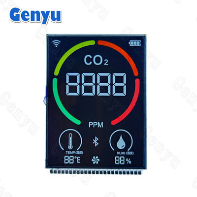 Harga yang bagus 2.5 Inch VA LCD Display 4 Digit 7 Segment Screen 24PIN Untuk Detektor Karbon Dioksida on line