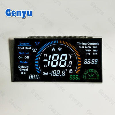 Harga yang bagus 3.3V VA LCD Display Panel Hitam LCD Segment Display 46PIN Putih Lampu Belakang on line