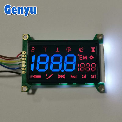 Harga yang bagus Segmen Biru Modul LCD VA Hitam 5V LCD Tampilan Lampu Belakang Putih Dengan PCB on line