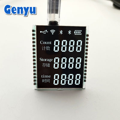 Harga yang bagus Ukuran kecil Layar Perataan Vertikal 3 Baris 4 Digit Segmen Hitam 3.3V 30PIN on line