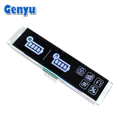 Harga yang bagus 4.5V 9PIN VA LCD Display Grafis Putih Panel Hitam Strip Panjang on line