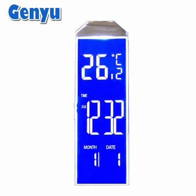 Harga yang bagus Custom LCD Screen HTN Segmen Biru Zebra Putih Lampu Belakang Untuk Desk Lamp on line
