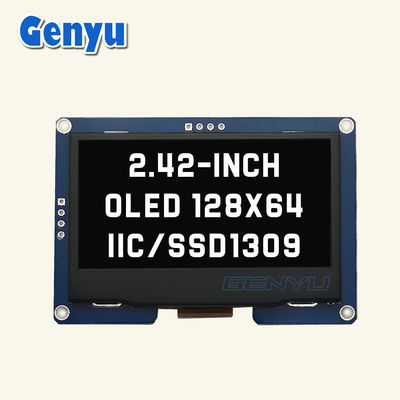 Monochrome 2,42 Inch OLED Display Resolusi 128x64 SSD1309 Antarmuka I2C