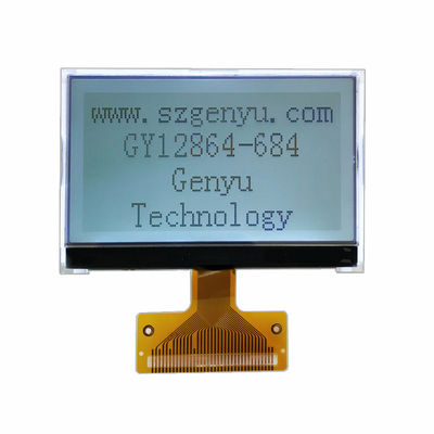 Harga yang bagus 2.72 inci 128x64 LCD COG Tampilan Grafis FSTN Layar Lampu Belakang Putih Positif 36PIN FPC on line