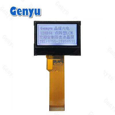 0.96 inci 128x64 Monochrome FSTN LCD Display 15pin Putih Lampu Belakang SPI Interface