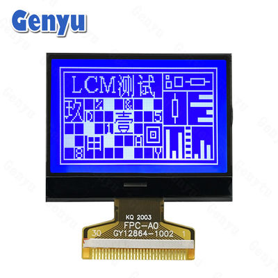 1.9 inci STN Biru 128x64 LCD Tampilan 30PIN FPC 8-Bit Paralel Untuk Dispenser Air