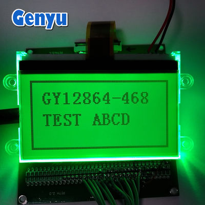 2.9 Inch LCD Screen 128 * 64 LCD Display STN Transflektif Hijau Lampu Belakang