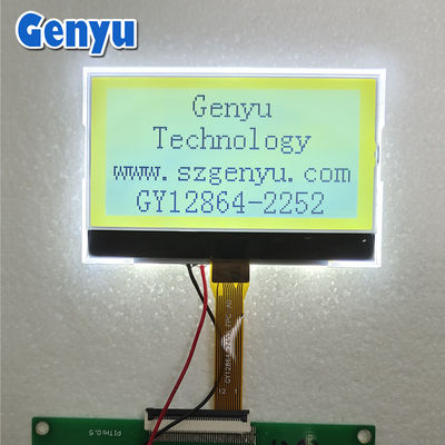 2.48 Inch Graphic LCD Display 128x64 Pixels STN Kuning-hijau dengan lampu latar putih