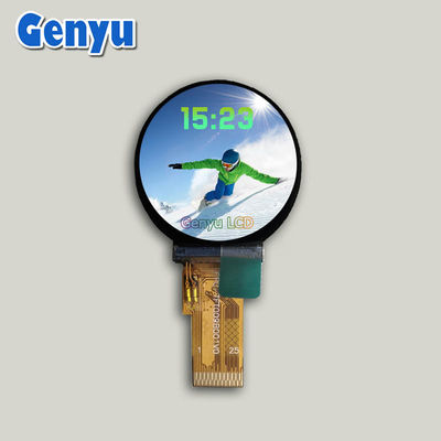 Harga yang bagus Ukuran Kecil 0,9 Inci Lingkaran TFT LCD Tampilan 128x128 Resolusi SPI Interface on line