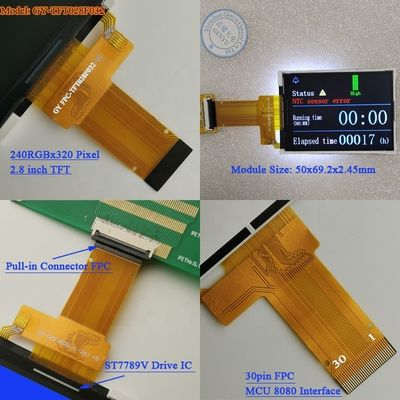 Harga yang bagus Layar LCD IPS TFT 2,4 Inci untuk Perangkat Medis dengan Sertifikasi ISO9001 dan Sudut Pandang Bebas on line