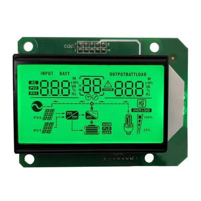 Harga yang bagus Layar LCD Pengisi Daya Surya Hijau Kuning untuk Mode Tampilan Inverter 1/3 Bias Modul LCD 7 Segmen Mini dalam 50C on line